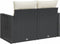 vidaXL - Tuinbank - 2-zits - met - kussens - poly - rattan - zwart