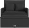 vidaXL - Tuinbank - 2-zits - met - kussens - poly - rattan - zwart