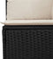 vidaXL - Tuinbank - 2-zits - met - kussens - poly - rattan - zwart