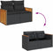 vidaXL - Tuinbank - 2-zits - met - kussens - poly - rattan - zwart