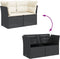 vidaXL - Tuinbank - 2-zits - met - kussens - poly - rattan - zwart