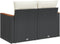 vidaXL - Tuinbank - 2-zits - met - kussens - poly - rattan - zwart