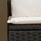 vidaXL - Tuinbank - 2-zits - met - kussens - poly - rattan - zwart