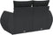 vidaXL - Tuinbank - 2-zits - met - kussens - poly - rattan - zwart