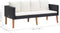 vidaXL - Tuinbank - 2-zits - met - kussens - poly - rattan - zwart