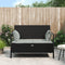 vidaXL - Tuinbank - 2-zits - met - kussens - poly - rattan - zwart