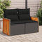 vidaXL - Tuinbank - 2-zits - met - kussens - poly - rattan - zwart