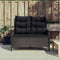 vidaXL - Tuinbank - 2-zits - met - kussens - poly - rattan - zwart