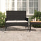 vidaXL - Tuinbank - 2-zits - met - kussens - poly - rattan - zwart