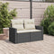 vidaXL - Tuinbank - 2-zits - met - kussens - poly - rattan - zwart