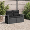 vidaXL - Tuinbank - 2-zits - met - kussens - poly - rattan - zwart