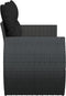 vidaXL - Tuinbank - 2-zits - met - kussens - poly - rattan - zwart