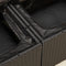 vidaXL - Tuinbank - 2-zits - met - kussens - poly - rattan - zwart