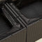 vidaXL - Tuinbank - 2-zits - met - kussens - poly - rattan - zwart