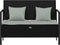 vidaXL - Tuinbank - 2-zits - met - kussens - poly - rattan - zwart