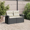 vidaXL - Tuinbank - 2-zits - met - kussens - poly - rattan - zwart
