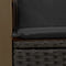 vidaXL - Tuinbank - 2-zits - met - kussens - poly - rattan - zwart