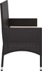 vidaXL - Tuinbank - 2-zits - met - kussens - poly - rattan - zwart