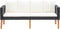 vidaXL - Tuinbank - 2-zits - met - kussens - poly - rattan - zwart