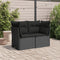 vidaXL - Tuinbank - 2-zits - met - kussens - poly - rattan - zwart