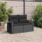 vidaXL - Tuinbank - 2-zits - met - kussens - poly - rattan - zwart