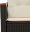 vidaXL - Tuinbank - 2-zits - met - kussens - poly - rattan - zwart