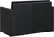 vidaXL - Tuinbank - 2-zits - met - kussens - poly - rattan - zwart