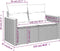 vidaXL - Tuinbank - 2-zits - met - kussens - poly - rattan - zwart