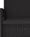 vidaXL - Tuinbank - 2-zits - met - kussens - poly - rattan - zwart