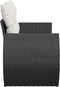 vidaXL - Tuinbank - 2-zits - met - kussens - poly - rattan - zwart
