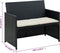 vidaXL - Tuinbank - 2-zits - met - kussens - poly - rattan - zwart