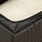 vidaXL - Tuinbank - 2-zits - met - kussens - poly - rattan - zwart