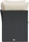 vidaXL - Tuinbank - 2-zits - met - kussens - poly - rattan - zwart
