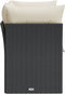vidaXL - Tuinbank - 2-zits - met - kussens - poly - rattan - zwart