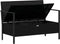 vidaXL - Tuinbank - 2-zits - met - kussens - poly - rattan - zwart