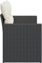 vidaXL - Tuinbank - 2-zits - met - kussens - poly - rattan - zwart
