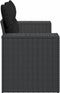 vidaXL - Tuinbank - 2-zits - met - kussens - poly - rattan - zwart