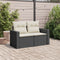 vidaXL - Tuinbank - 2-zits - met - kussens - poly - rattan - zwart