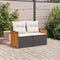 vidaXL - Tuinbank - 2-zits - met - kussens - poly - rattan - zwart