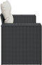 vidaXL - Tuinbank - 2-zits - met - kussens - poly - rattan - zwart