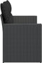 vidaXL - Tuinbank - 2-zits - met - kussens - poly - rattan - zwart