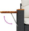 vidaXL - Tuinbank - 2-zits - met - kussens - poly - rattan - zwart