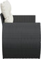 vidaXL - Tuinbank - 2-zits - met - kussens - poly - rattan - zwart