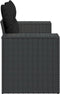 vidaXL - Tuinbank - 2-zits - met - kussens - poly - rattan - zwart