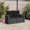 vidaXL - Tuinbank - 2-zits - met - kussens - poly - rattan - zwart