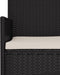 vidaXL - Tuinbank - 2-zits - met - kussens - poly - rattan - zwart