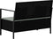 vidaXL - Tuinbank - 2-zits - met - kussens - poly - rattan - zwart