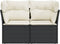 vidaXL - Tuinbank - 2-zits - met - kussens - poly - rattan - zwart