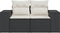 vidaXL - Tuinbank - 2-zits - met - kussens - poly - rattan - zwart