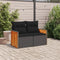vidaXL - Tuinbank - 2-zits - met - kussens - poly - rattan - zwart